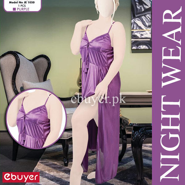 1-Pcs Long Silk Comfortable Nightwear for ladies