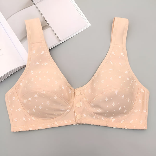 Front Open Button  Non Padded Non Wired Bra